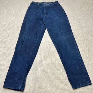 Vintage Gitano Jeanswear Mens Dark Wash Tapered Leg Denim Jeans GM601SN 29x32